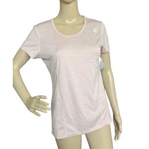 NEW Reebok Training Shirt - Pale Mauve - Short Sleeve - Size Small NWT